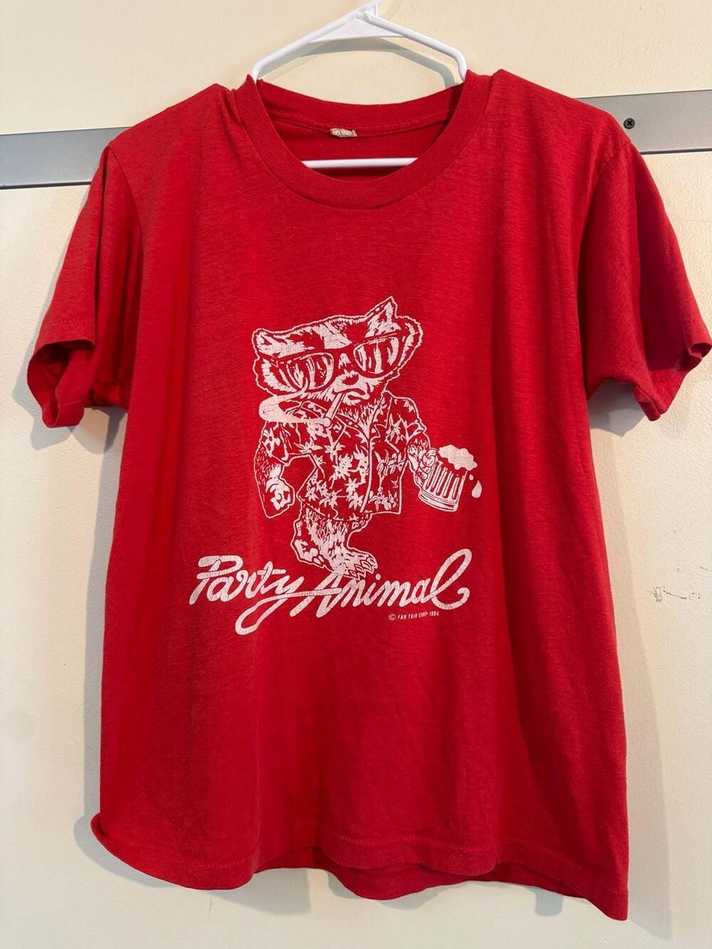 Vintage 1984 UW Bucky Badger Party Animal T-Shirt